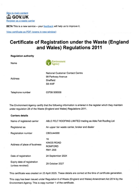 Able Felt Roofing Ltd